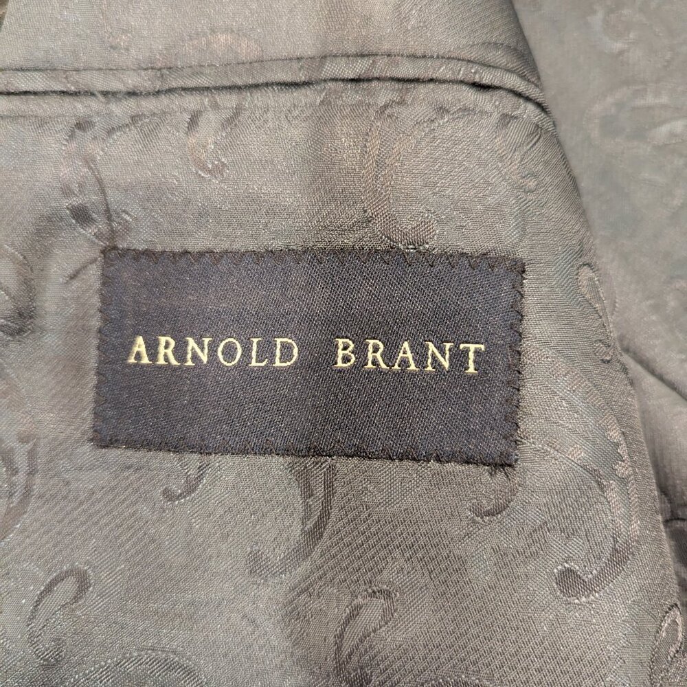 ARNOLD BRANT Blk Gray Blazer Blue Stripe 42L-T Bamboo Very Soft Academia Preppy - Picture 8 of 11